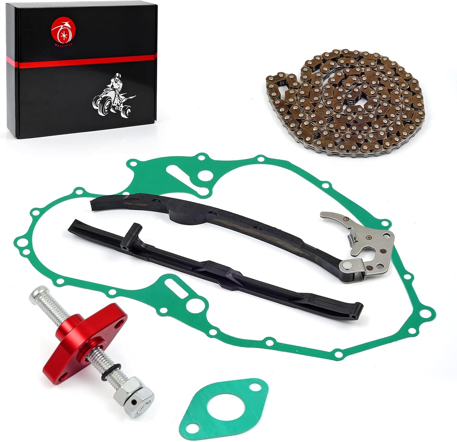 MOTO1988 Cam Timing Chain Guides Tensioner & Gasket Compatible with Yamaha Raptor 700 YFM700 2006-2020 1S3-12241-00-00 5VK-12231-00-00