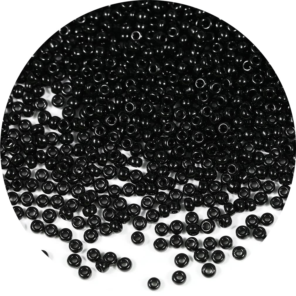 1000 Pezzi Perline di Vetro con Scatola Immagazzinaggio, 3/4/6/8mm Corallini Perline da Infilare Colorate, Perla di Vetro Crackle, per Fai Da Te Bracciali Collane Gioielli Artigianato