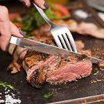 Aen Art Flatware Prêt, 24-Piece Set en argent inoxydable avec couteaux à steak pour 4, Miroir Couverts polis Ensemble d'Utensile pour Home Restaurant Hôtel, Lave-vaisselle Coffre-fort