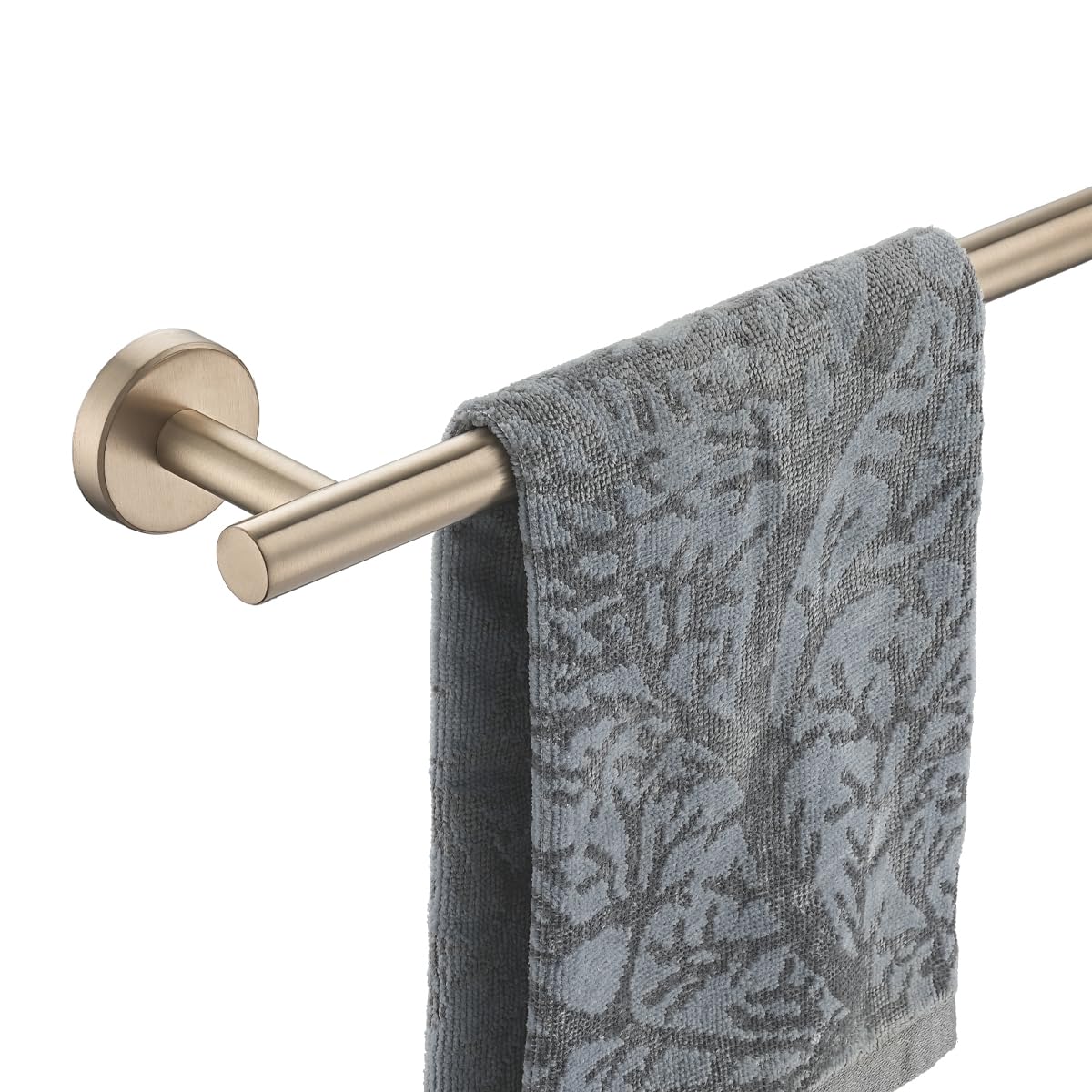 JQK Champagne Bronze Bath Towel Bar, 33 Inch 304 Stainless Steel Thicken 0.8mm Towel Rack Bathroom, Towel Holder Wall Mount, Useable Length 30 Inch,