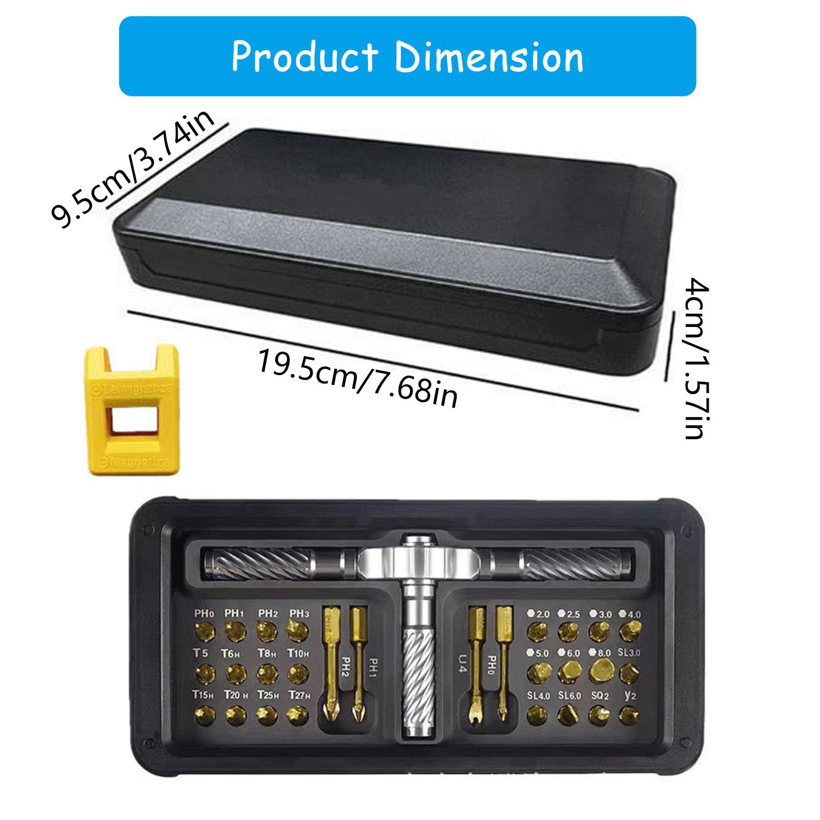 Ensemble de tournevis à cliquet multifonction 30 en 1 - Plusieurs embouts magnétiques - Outils de réparation pour PC et téléphone