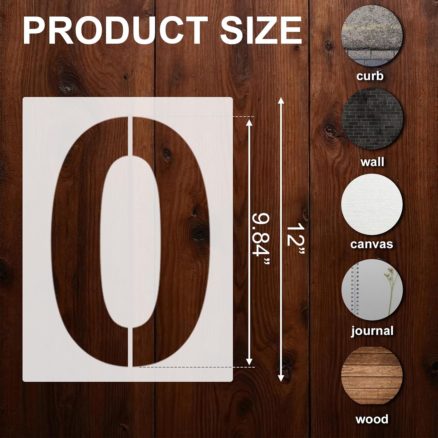 Number Stencils for Painting, 10PCS Plastic Stencils for Crafts Reusable, Made of Durable & Reliable PET, Great for Cake Decorating Address Painting Wall Art Signage DIY Crafts Card Making(12 Inch)