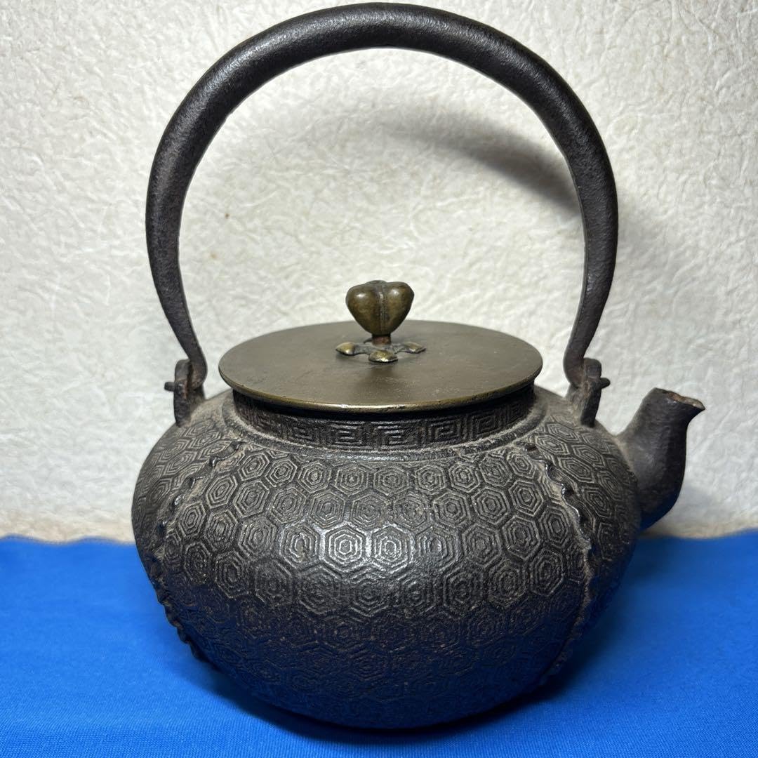 Amazon | 煎茶道具 鉄瓶 祥雲堂造 水漏れ無し 銅蓋 アンティーク骨董品 