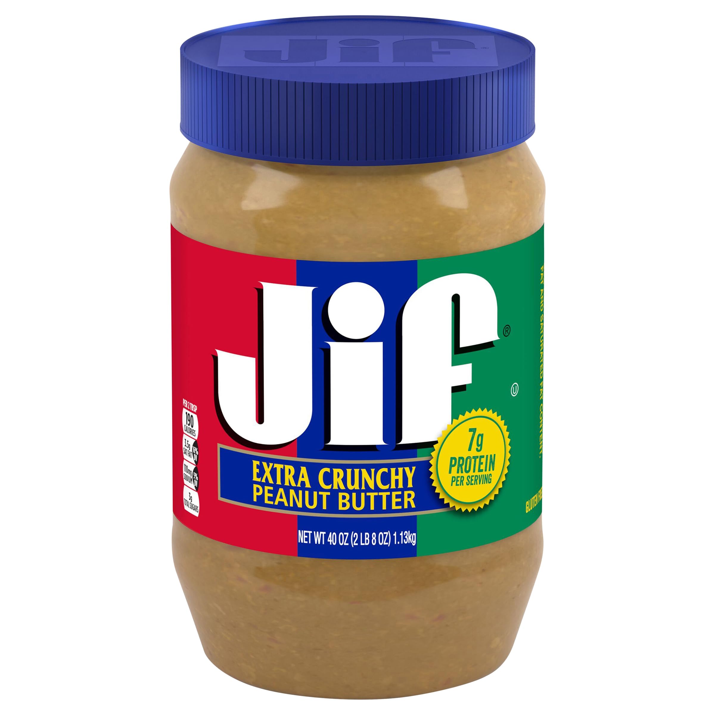 Jif, Extra Crunchy Peanut Butter, 40 Ounce