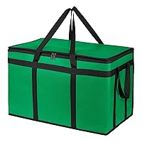 Vista 54 de Bodaon - Paquete de 2 bolsas de comestibles aisladas reutilizables para compras, tamaño XL, bolsas de entrega de alimentos suaves para Azul