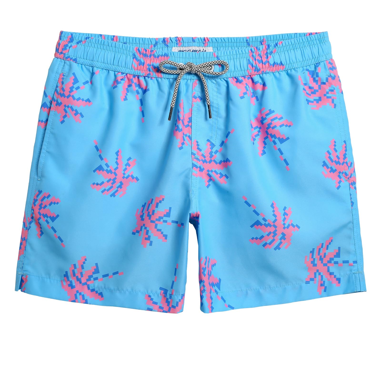 maamgic Mens Swim Trunks 5 Inch with Mesh Liner Breathable for Beach
