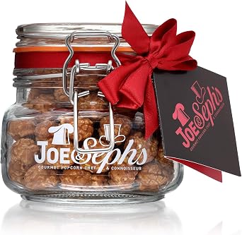 Joe & Seph'S Marmite Popcorn Kilner Jar 1x80g| Gourmet Air-Popped Popcorn, Savoury Snack for Sharing