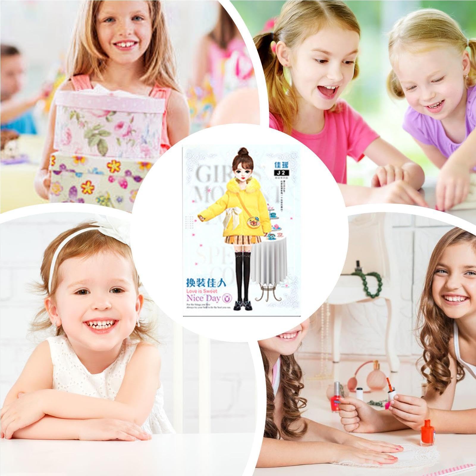 Libro de Actividades con Pegatinas Princesa, Libro de Pegatinas para Vestir a la Princesa - Libro de Actividades magnético para Vestir a la muñeca de la Princesa - Juego de Pegatinas para Vestir a la