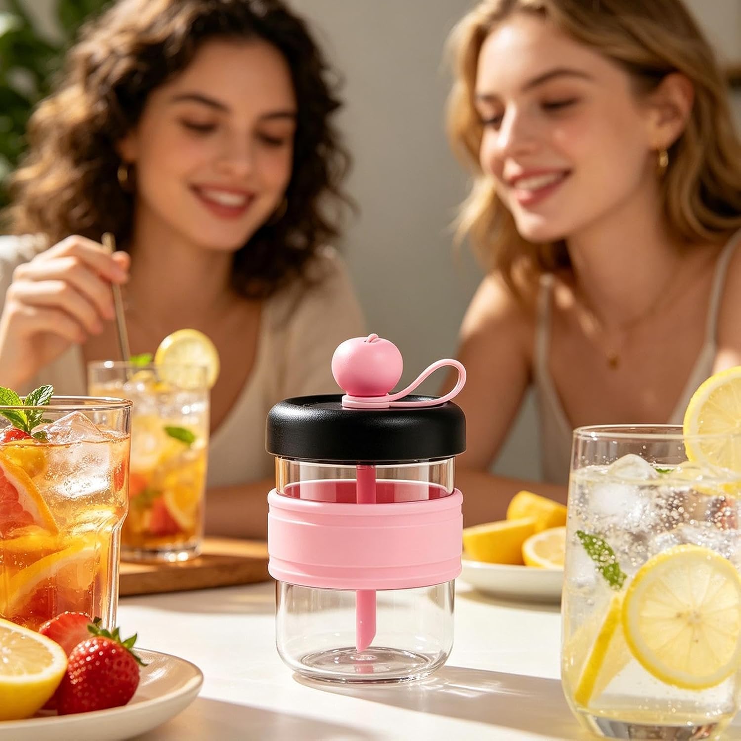 Ice Block Bottle, with Straw and Easy Release Cup | Mold for Making Ice Blocks – For Cooling Drinks Like Coffee Whiskey Cocktail Use In Kitchen Freezer And