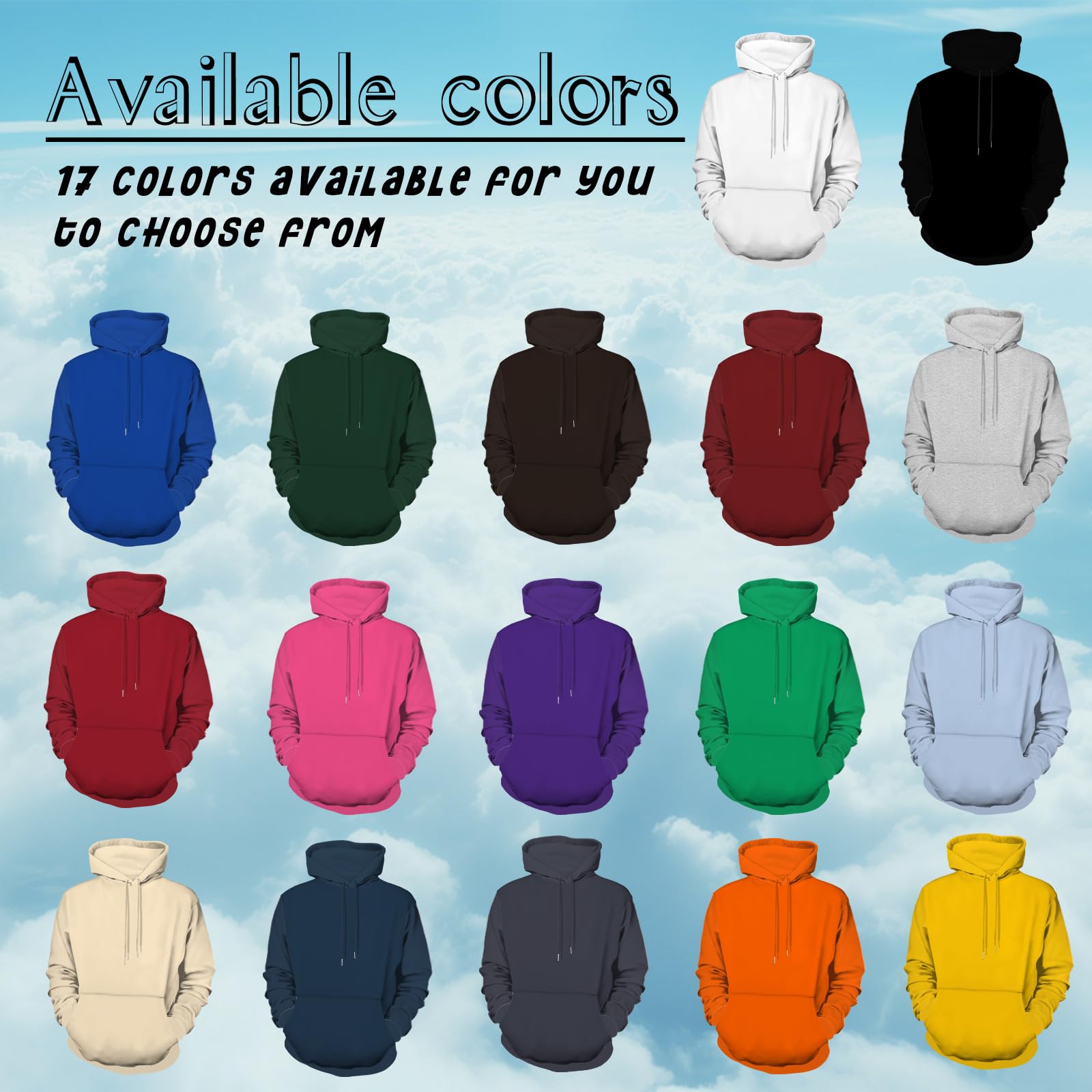 Sweats à Capuche Personnalisés Créez Le Vôtre avec Photo Sweat-Shirt Personnalisé pour L'équipe Homme Femme