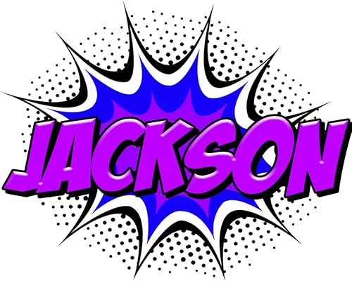 VWAQ Calcomanía de pared de vinilo personalizada con nombre de cómic GN7