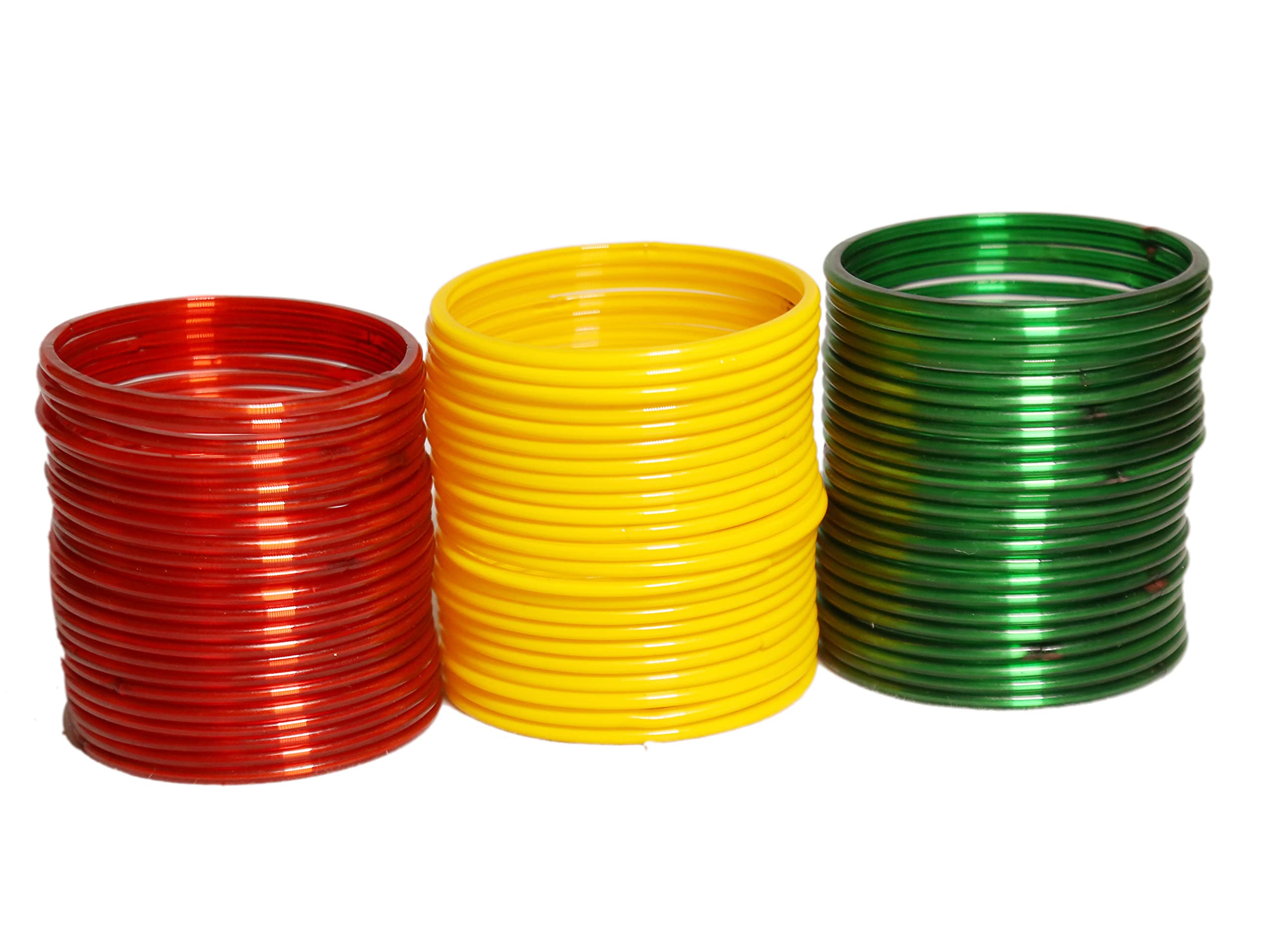 DISHU Plain Glass Green Red Yellow Bangles Set Of 72 (B09HP4JNXP) Amazon Price History, Amazon Price Tracker