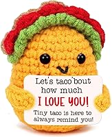 Vista 11 de Taco de croché positivo, regalo de cumpleaños para mujeres y hombres, relleno de botas navideñas, decoración festiva para hijo, mamá, papá, hermana