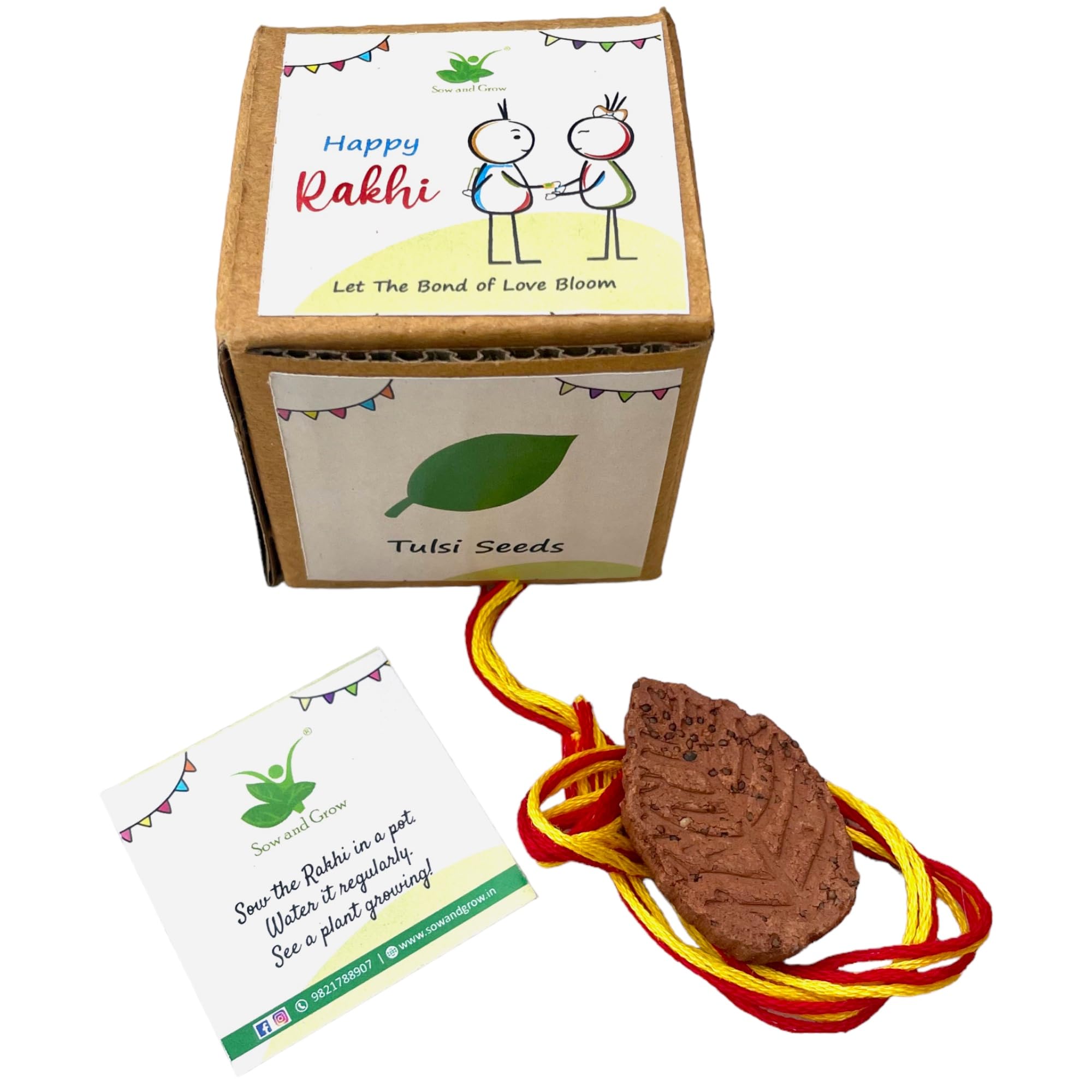 Sow and Grow Leaf : Clay Rakhi with Seeds (B09881YWVX) Amazon Price History, Amazon Price Tracker