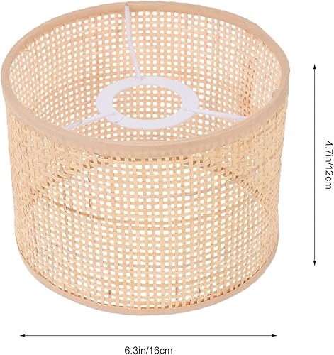 Miniatura 2 de Uonlytech Pantalla de lámpara de araña, pantalla de ratán E27, lámpara de casa de campo, accesorios de luz para lámpara de mesa, lámpara de pie,