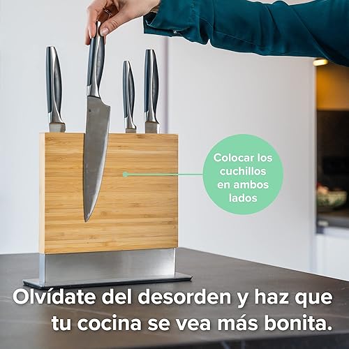 Miniatura 5 de Coninx Magnetic Knife Holder with display stand, Double Sided Strong Magnetic Knife block for Kitchen counter top, Universal empty storage Organizer