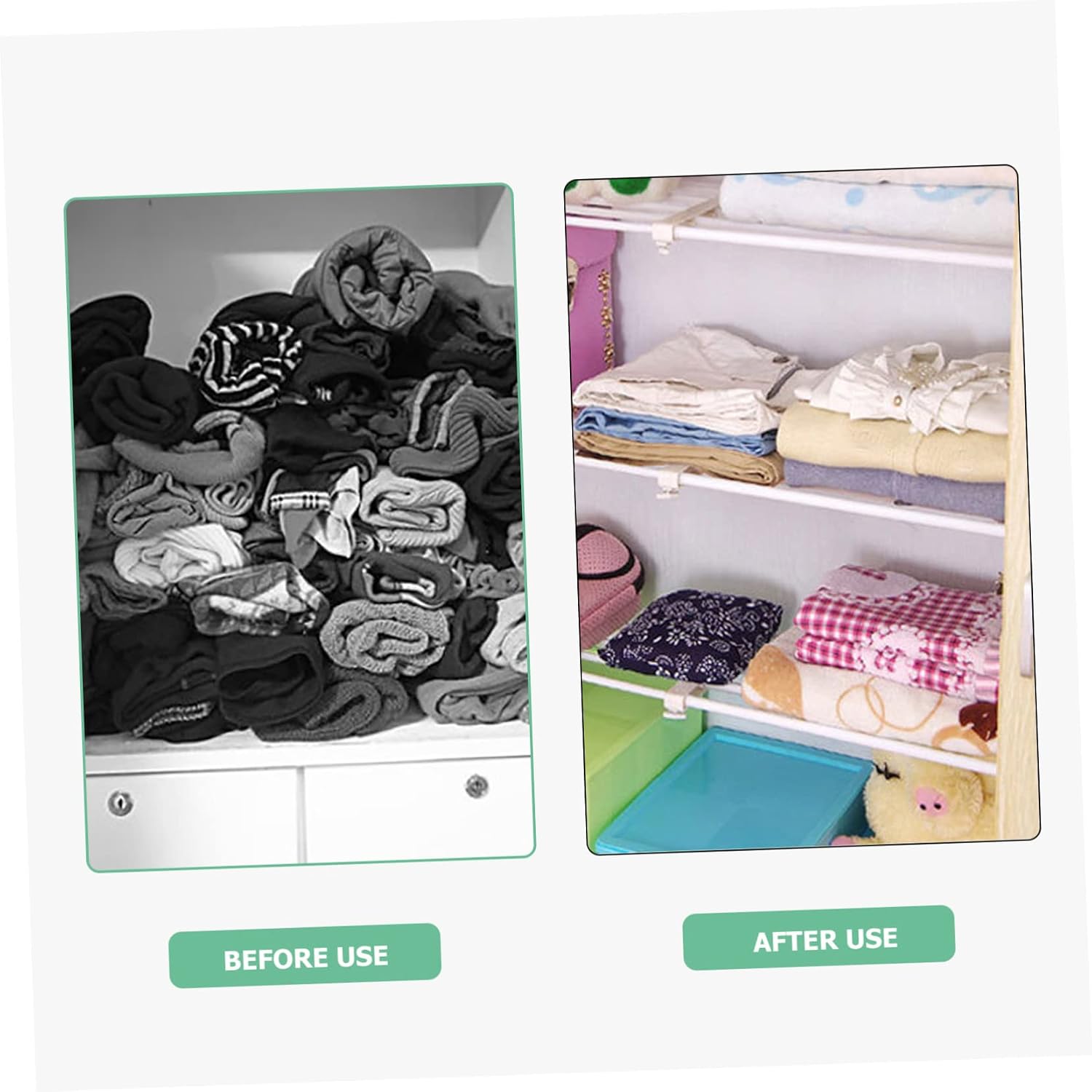 Versatile Nail Bracket Wardrobe Storage Stand Closet Organizers Storage Shelf Separator for Closet