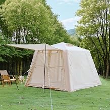 InflatableTent with Pump - Fast 5-MinuteSetup, 4-Season Waterproof LuxuryGlamping Tent with Windows for Ventilation & StarViewing
