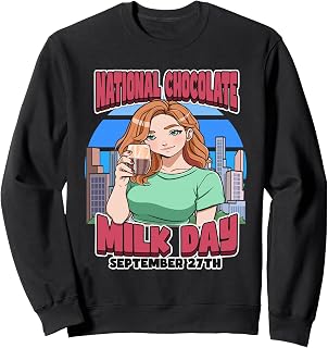 National Chocolate Milk Day September 27th Milkshake Lover Sweatshirt