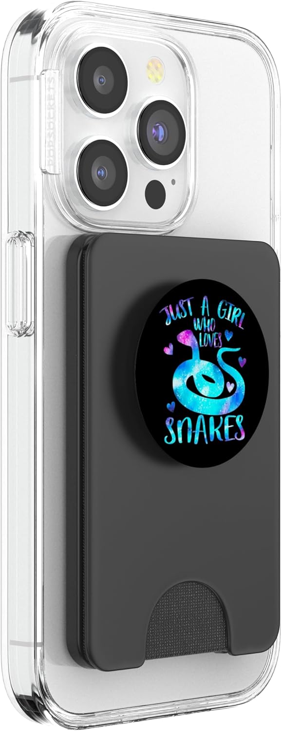 Just a Girl Who Loves Snakes Snake Lover Galaxy Space PopSockets PopWallet for MagSafe