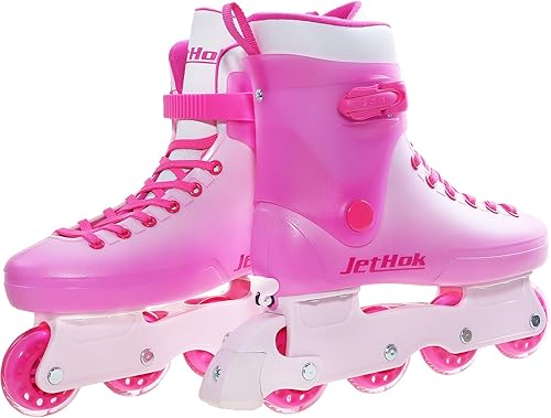 Miniatura 7 de Inlineskates - Patines en línea para mujeres y niñas, tamaño ajustable, freno extraíble, rodamientos ABEC-7, para patinaje en interiores y