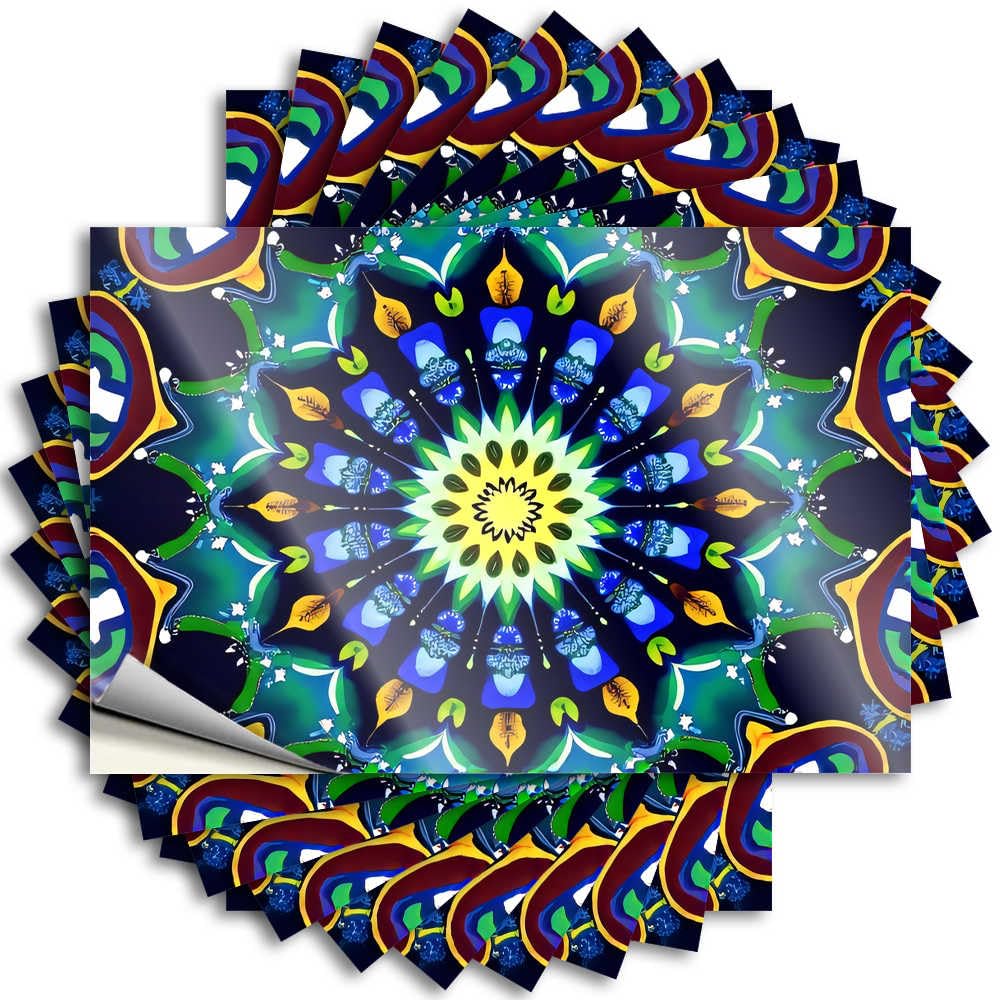 Decals Love Vinyl Sticker | Colorful Floral Mandala Pattern Accent for Paw Use(12X18CM)