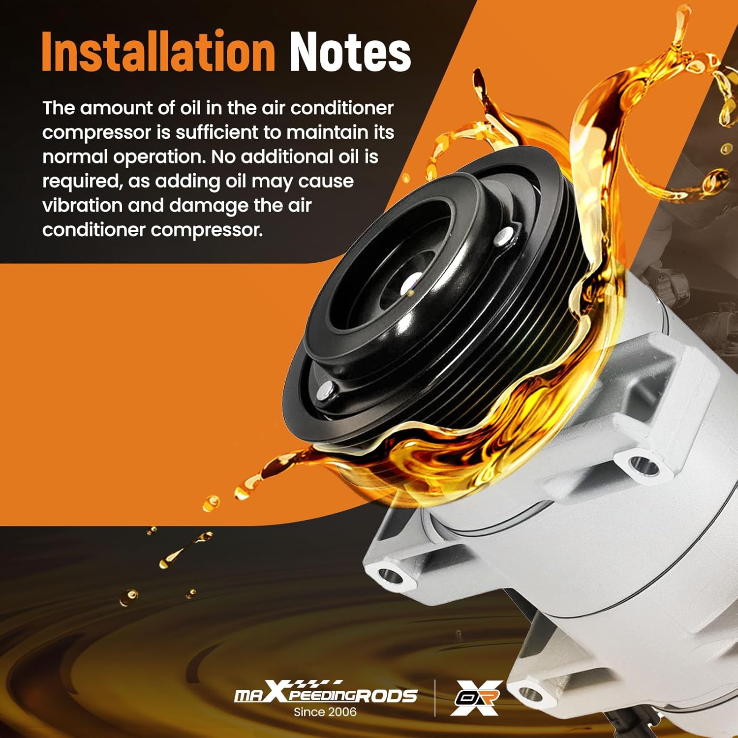 maXpeedingrods Air Conditioner Compressor AC Compressor with Clutch for Nissan Rogue 2.5L 2008-2013, Rogue Select 2014-2015 L4 2.5L Replaces CO11200C