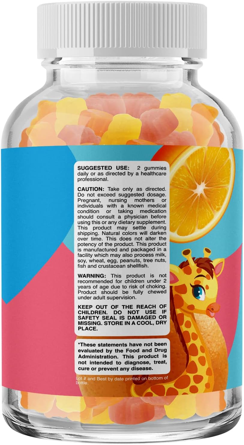 Kids Vitamins Gummy Multivitamin Chewable - Kids Gummy Vitamins for Mood Support Natural Energy Boost and Immune Support for Kids - Kids Immune Support Gummies and Natural Multivitamin for Kids