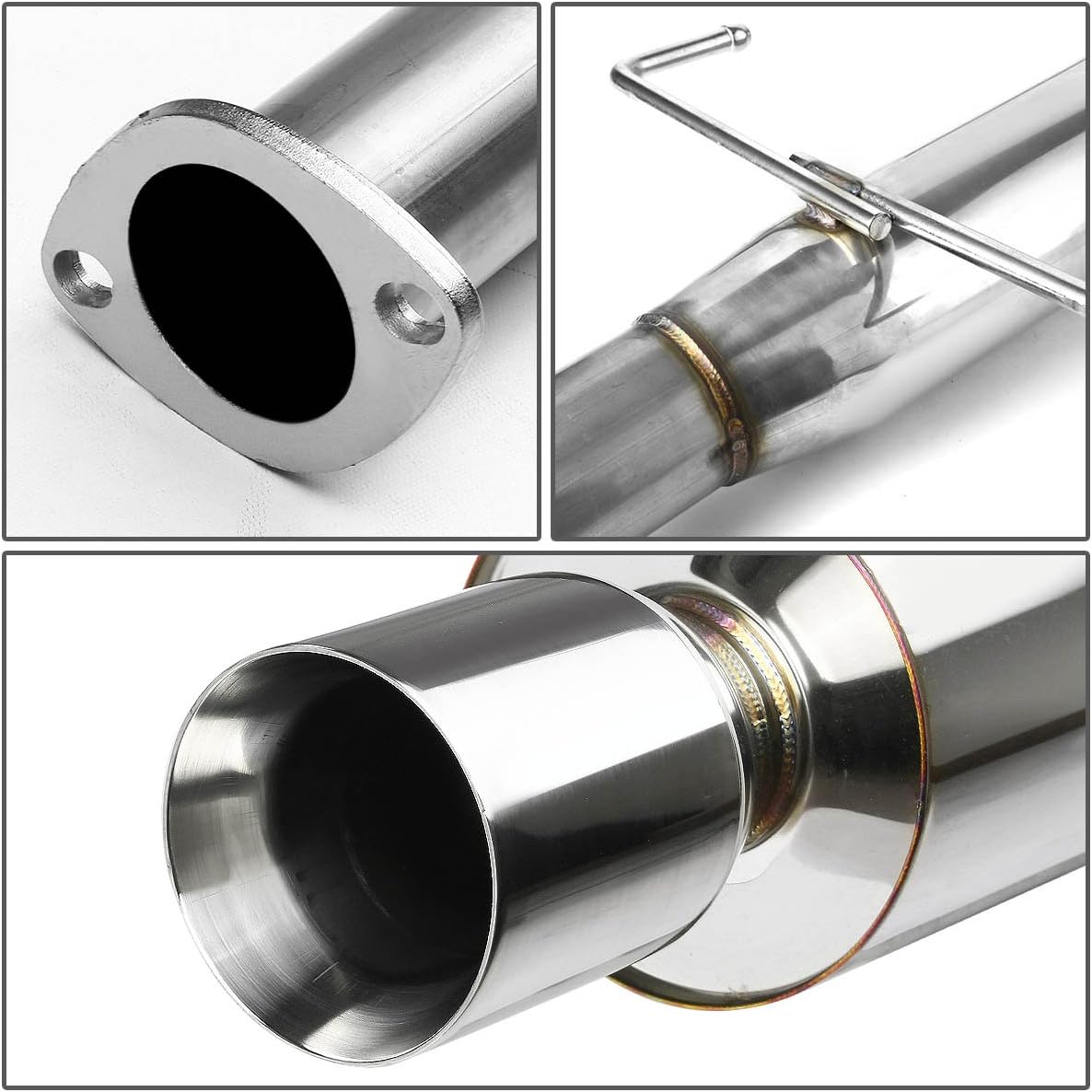 DNA MOTORING CBE-STC04-T2-NRT Stainless Steel Cat Back Exhaust System [Compatible with 04-10 Scion tC Coupe 2.4L]