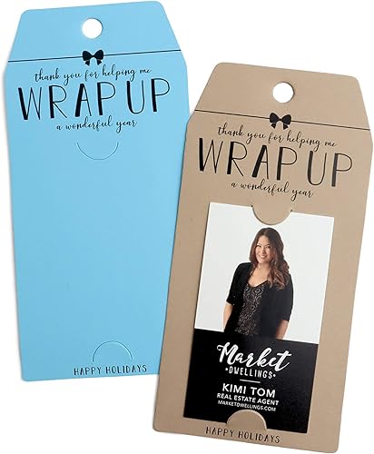 Miniatura 2 de Vertical "Thank You for Helping Me Wrap Up a Wonderful Year" Gift Tag | Happy Holidays | Pop By Gift Tag | 10-GT005