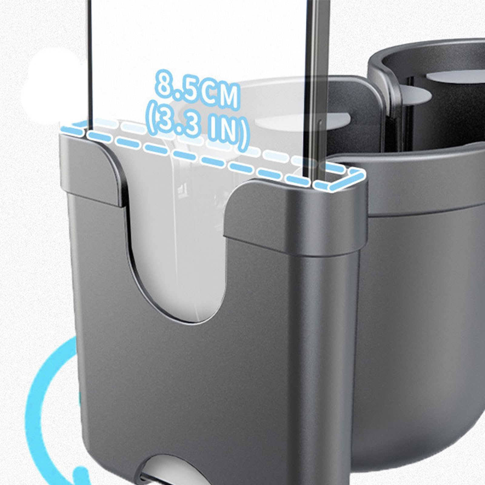 Getränkehalter für Kinderwagen, 360° drehbar, Doppel-Flaschen-Organizer mit Handy für Rollstuhl, Walker, Handy für Kinderwagen
