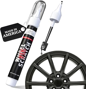 Wheel Scratch Fix Dark Grey Magic Car Scratch Remover Pen - Alloy Wheel Touch Up Paint Pen for Cars, Curb Rash Removal with Fast-Drying & Long-Lasting OEM Finish, Vehicles Rim Repair Paint for Chip Satin Dark Gray Pen Only