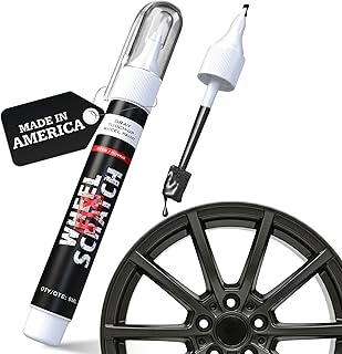 Wheel Scratch Fix® Dark Grey Magic Car Scratch Remover Pen - Alloy Wheel Touch Up Paint Pen for Cars, Curb Rash Removal with Fast-Drying & Long-Lasting OEM Finish, Vehicles Rim Repair Paint for Chip (Satin Dark Gray (Pen Only))
