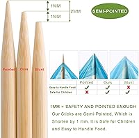 Vista 4 de 200 PCS Bamboo Marshmallow Roasting Sticks, SMores Skewers for Fire Pit, Proper Long 16 Inch Heavy Duty 4mm Thick Wooden Smores Sticks for Open Fire