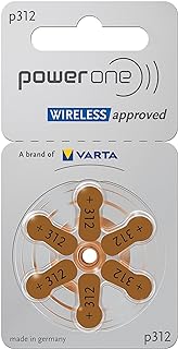 PowerOne Hearing Aid Batteries Size 312 - 50 Packs of 6 Cells