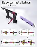 Vista 19 de Cold Blade Toy Sword - 41 inches Toy Katana Replica with Holster Belt and Display Stand - Sword with Authentic Design Shusui