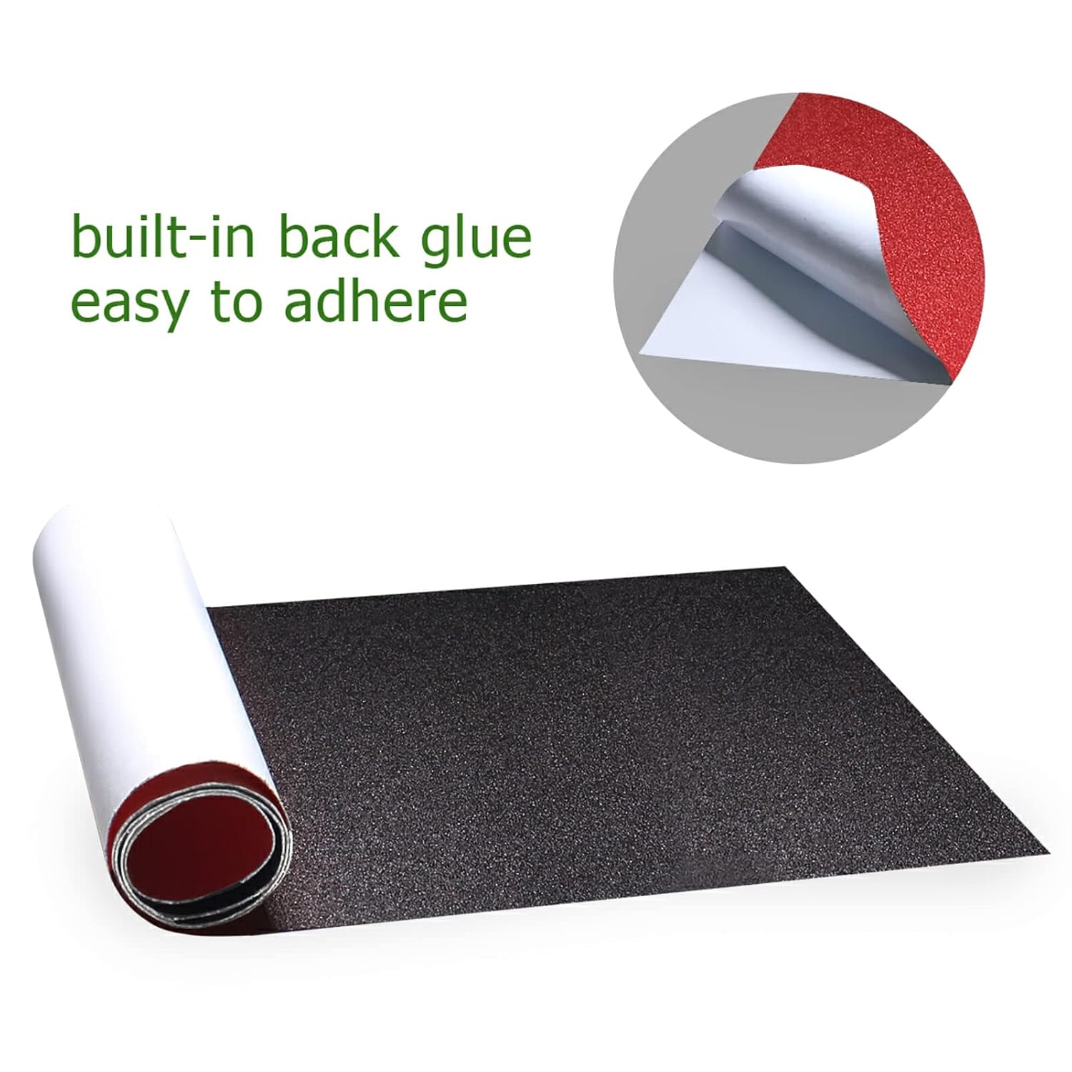 Wudan Red Black Skateboard Grip Tape Scooter Griptape 1 Sheet 44x10inch Extended Long Bubble Free Waterproof Toddler Sandpaper