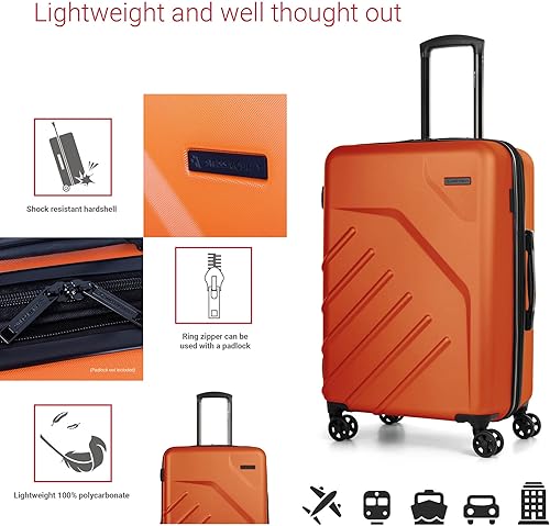 Vista 2 de BUGATTI SWISS MOBILITY - Colección LGA - Equipaje rígido - ABS, Naranja