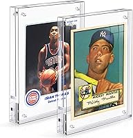 Vista 8 de Marco de exhibición de tarjetas de acrílico, marcos magnéticos para tarjetas de intercambio, protector de escritorio, 2 juegos de color negro