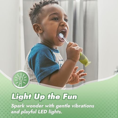 Miniatura 3 de Papablic Cepillo de Dientes Eléctrico Sónico para Niños Pequeños de 1-3 Años, Cepillo de Dientes Eléctrico para Bebé con Bonita Cubierta de