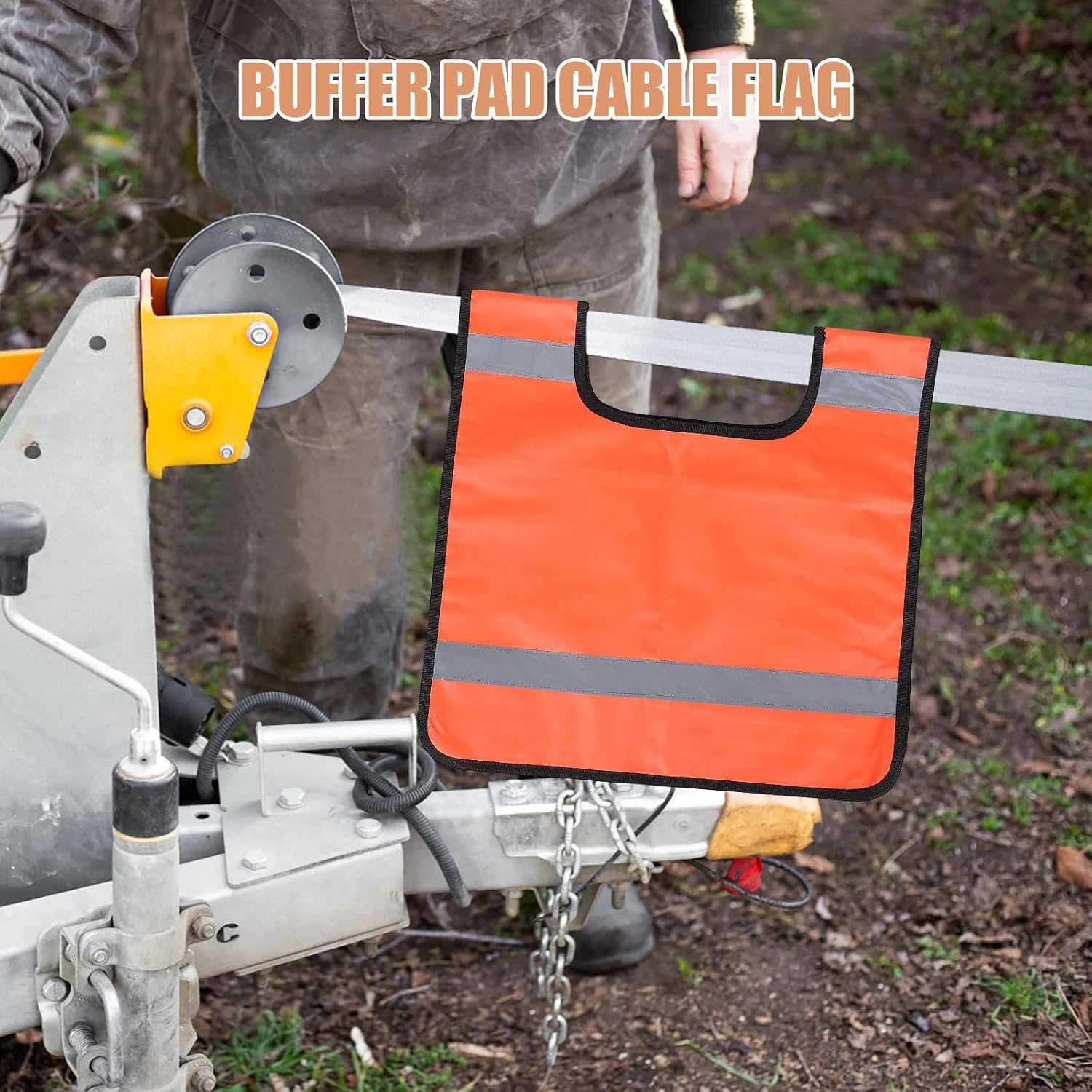 Heavy Duty Off Road Winch Cable Buffer Pad with Reflective Strips