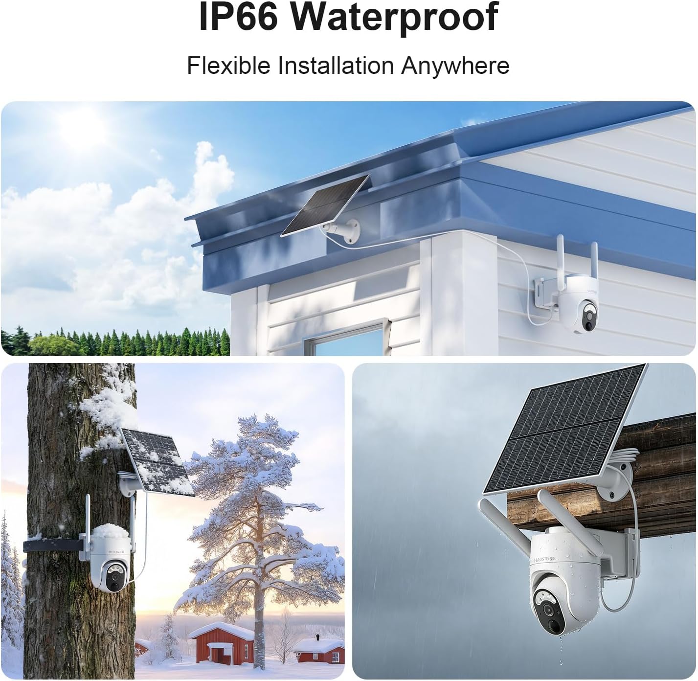 4G LTE Cellular Solar Security Camera Wireless Outdoor, No WiFi Security Camera Solar Powered, 360° Live View, 2K Color Night Vision, AI Detection, 2-Way Audio, Phone Notification, Built-in SIM Card