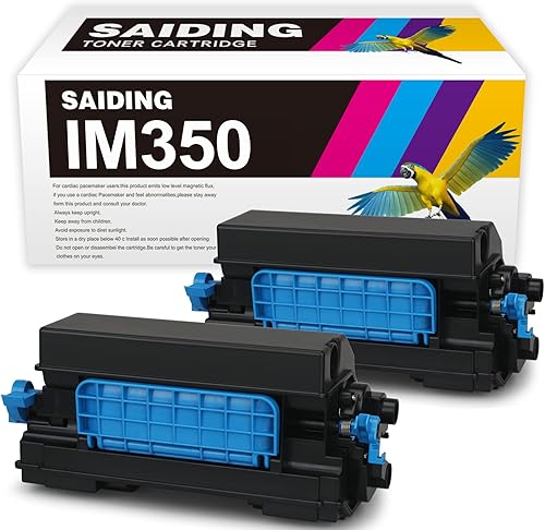 SAIDING Cartucho de tóner compatible con Ricoh 418132 Black Toner Carrtidge para usar con impresora IM350 IM 350F (2 negro)
