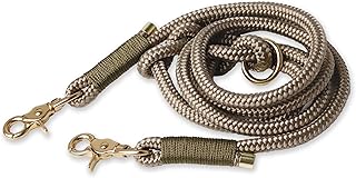 LAUBLUST Handgemachte Paracord-Hundeleine 2 Meter - 2-Fach verstellbar | Handgefertigte Leine für Hund - Hundeleine als Geschenk für Hundebesitzer | Waschbare Tauleine (Braun, XS | 6 mm)