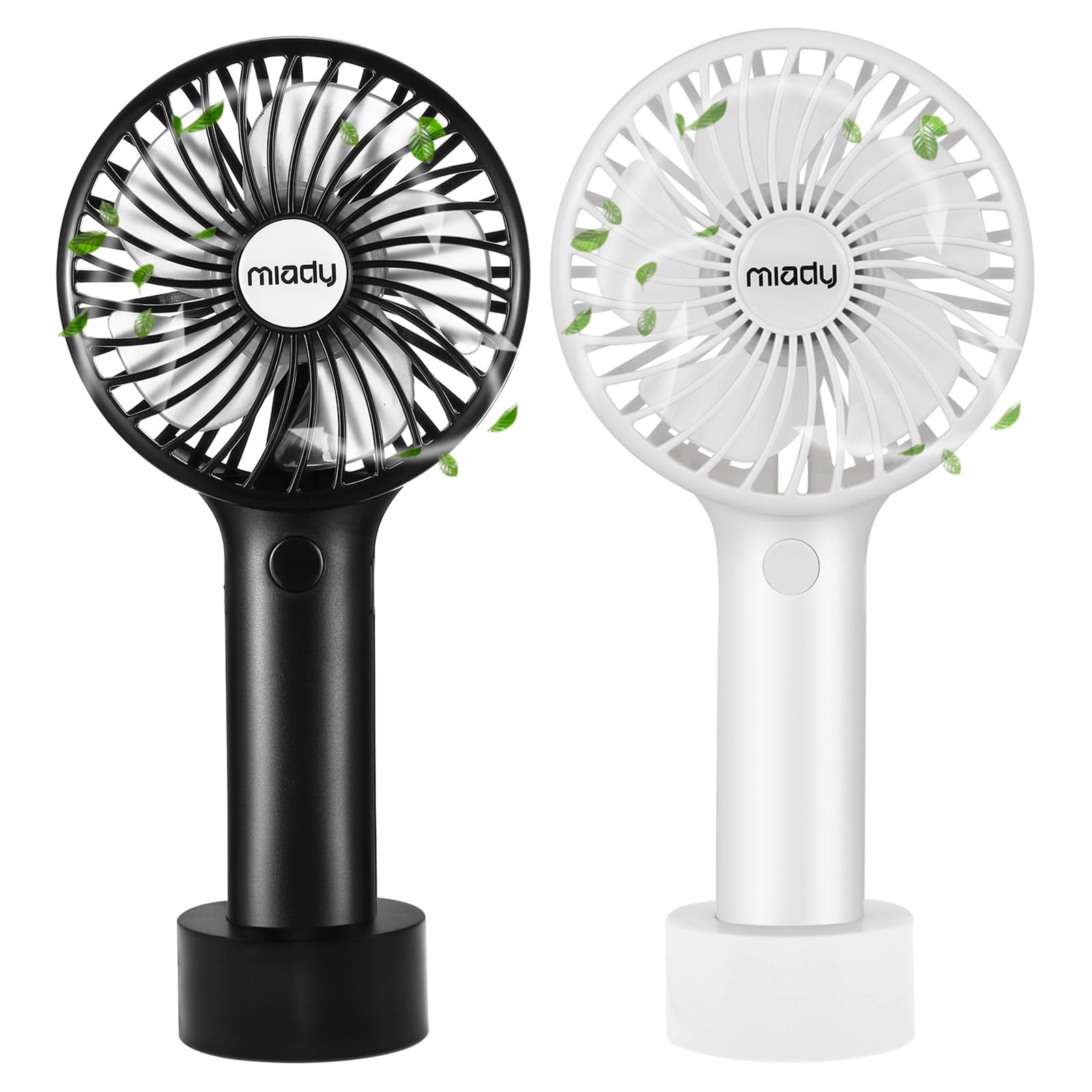 2-Pack Upgraded 5000mAh Portable Handheld Fan 3 Speed Mini USB Strong Wind 7-20 Hours Runtime Personal Electric for Travel Office Outdoor