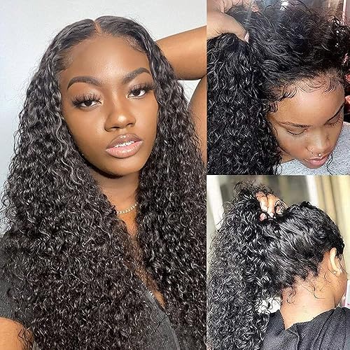 Miniatura 2 de Pelucas de cabello humano con encaje frontal transparente HD de 13 x 4 pulgadas, pelucas de cabello humano virgen 10A, densidad del 150%, cabello