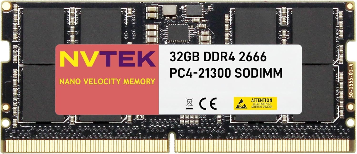 32GB (1X32GB) DDR4 2666MHZ PC4-21300 SODIMM 2Rx8 1.2V CL19 260-PIN Non-ECC Laptop PC Computer Memory