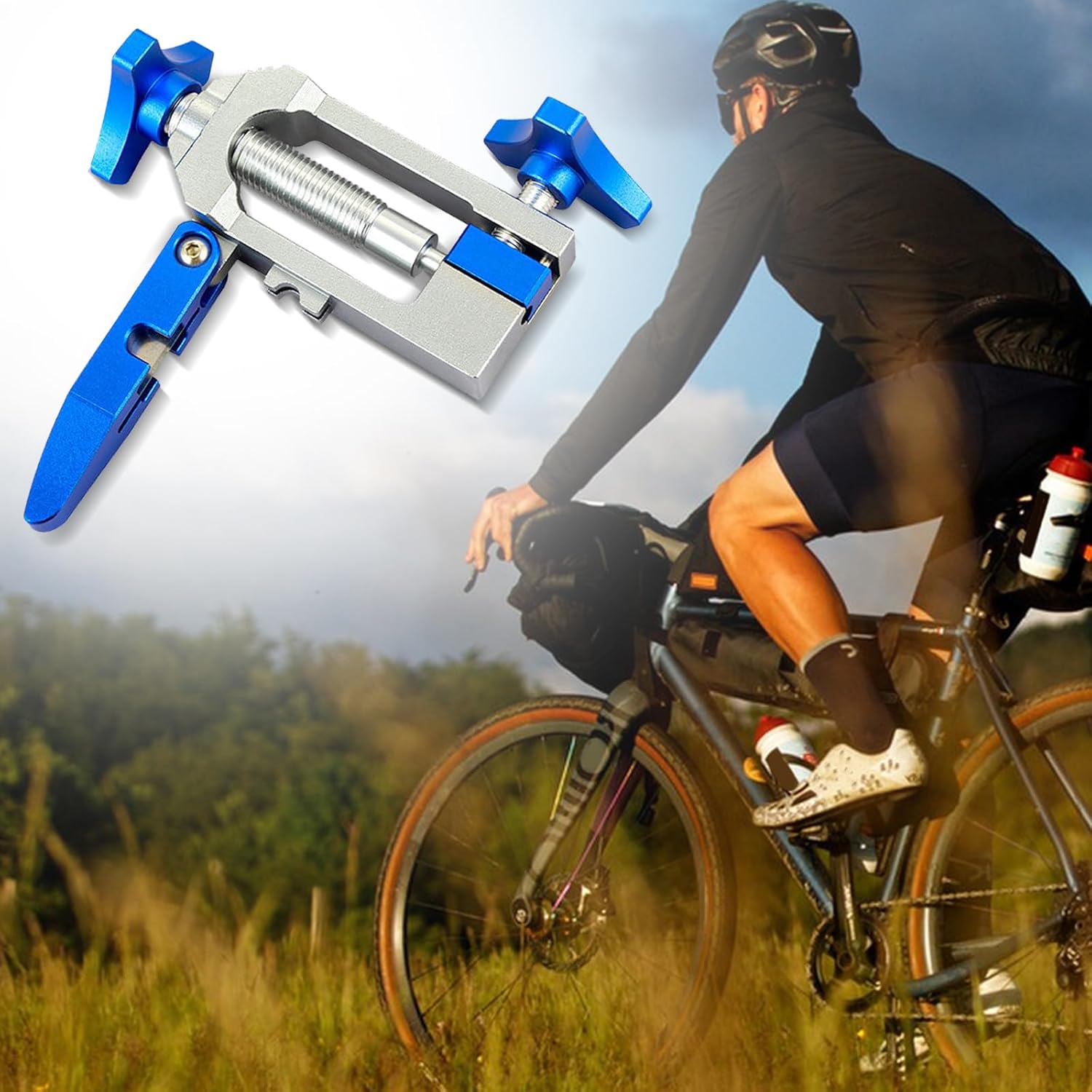 Bike Hydraulic Brake Tool Kit, Hydraulic Brake Hose Cutter 2 in 1 Bicycle Hydraulic Line Cutter Bike Brake Hydraulic Hose Fitting Insert Tool Barb Olive Tool Disc Brake Tool Kit for Bicycle