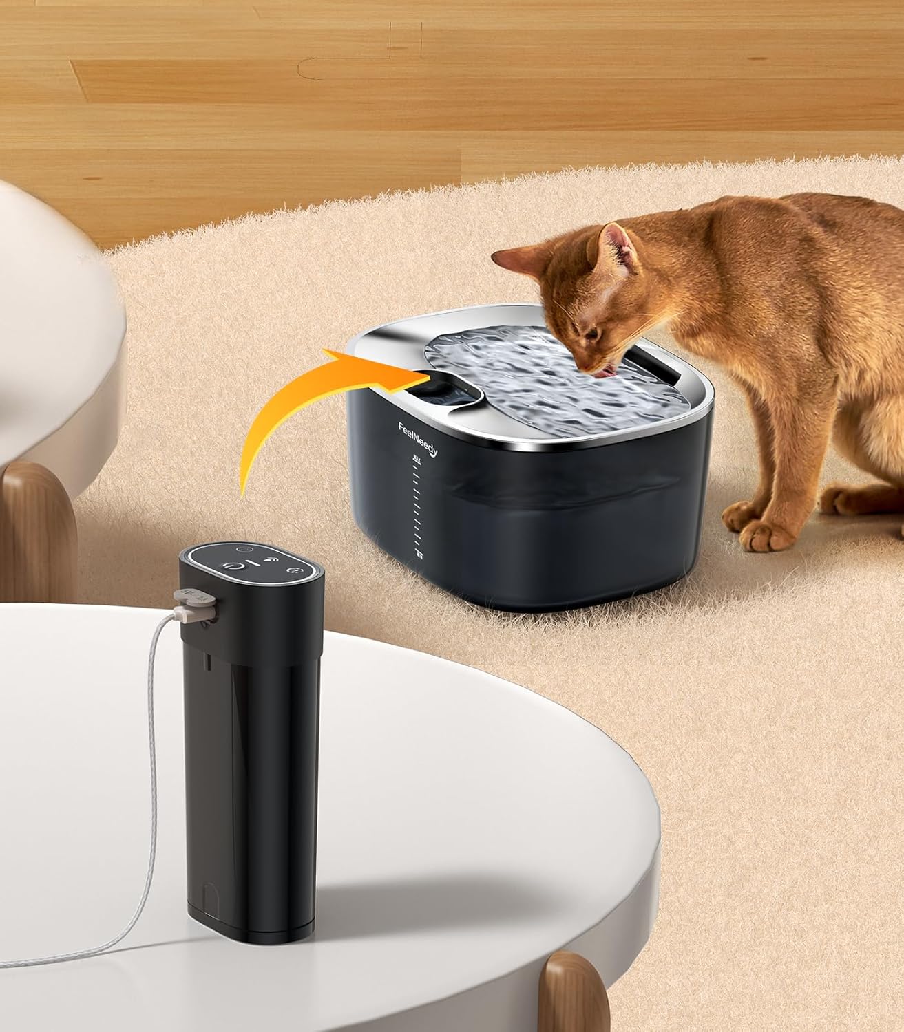 Replacement Controller Compatible for Wireless & 4000mAh Battery Operated 4L/135fl oz Cat Water Fountain (FN-W07)