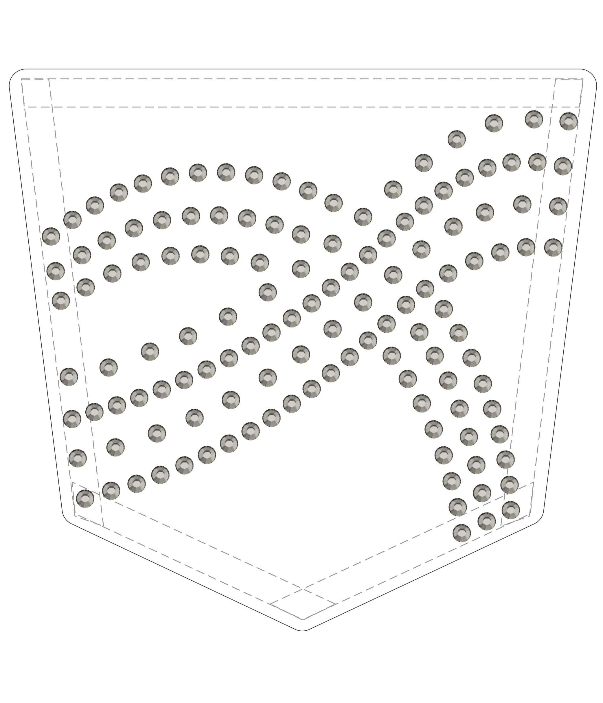 Rhinestone Genie Magnetic Template – SWOOPS Design For Easy 3mm Rhinestone Crafting
